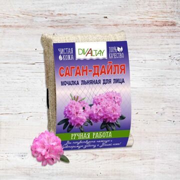 Льняная мочалка для лица Саган-Дайля