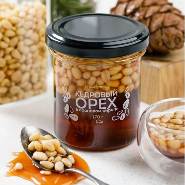Сосновый сироп с ядром кедрового ореха, 170 г